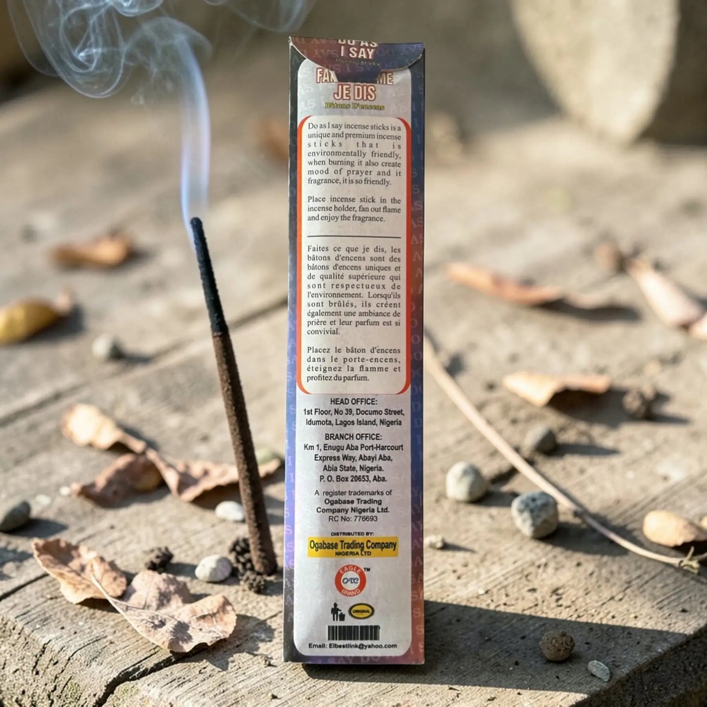 Bâtons d'encens Do As I Say (20 bâtonnets)