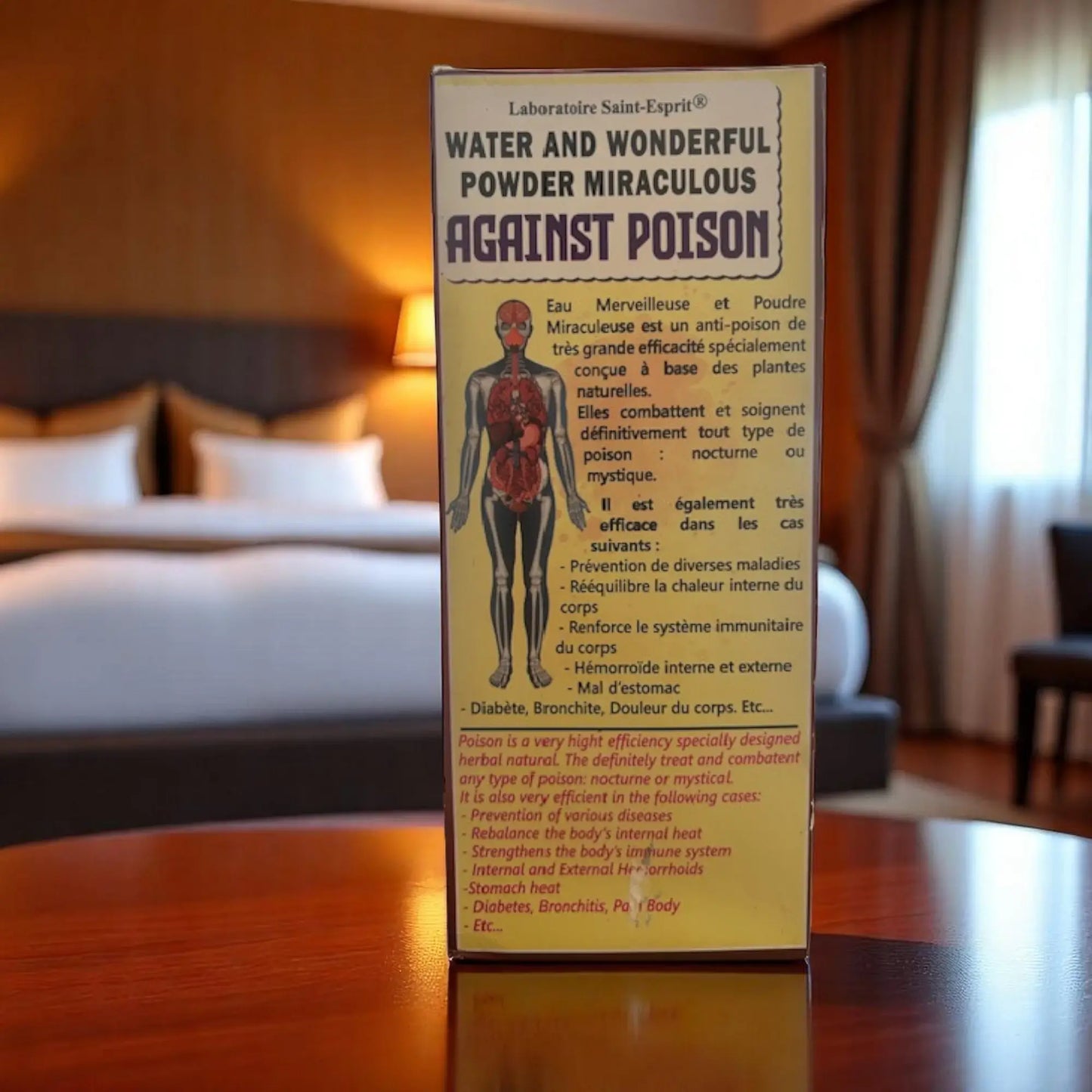 Eau Merveilleuse et Poudre Miraculeuse Contre Poison