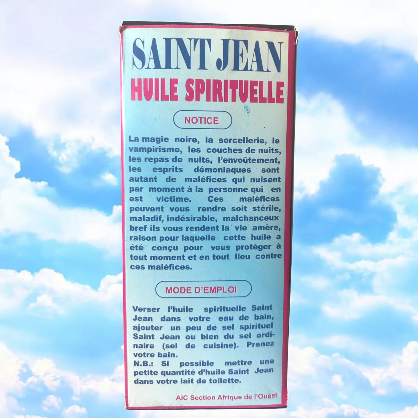 Huile Spirituelle Saint Jean