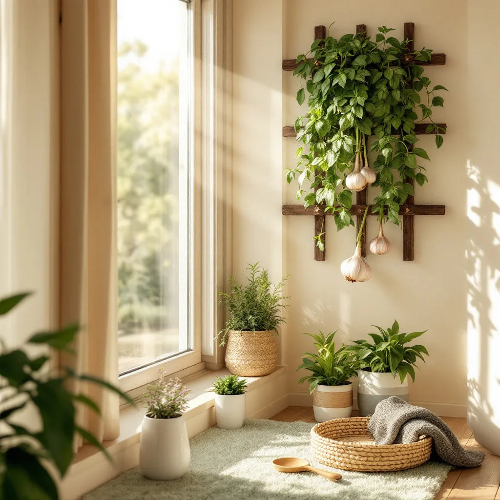 Intérieur lumineux d'une maison purifiée