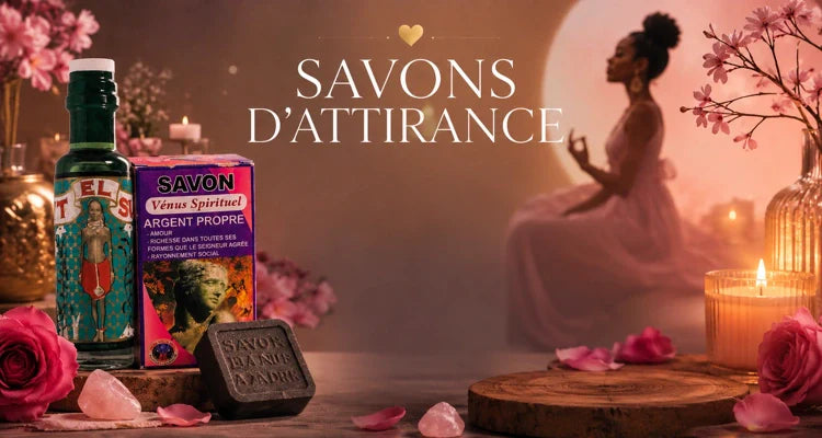 Collection de savons pour attirer l'Amour