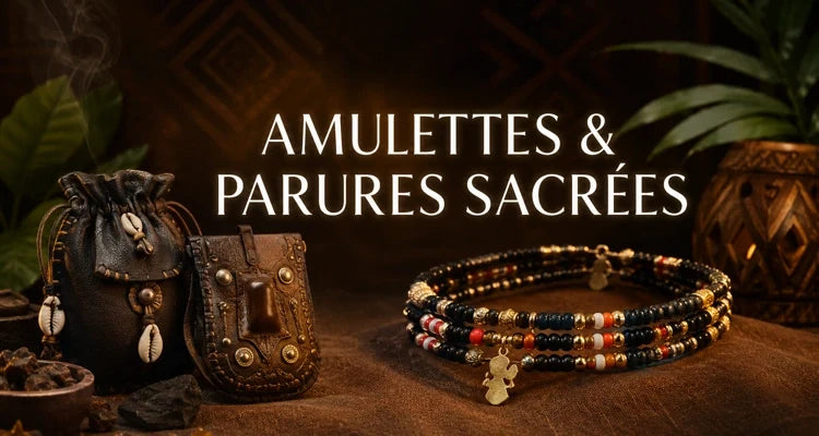 Collection d'amulettes et de parures sacrées