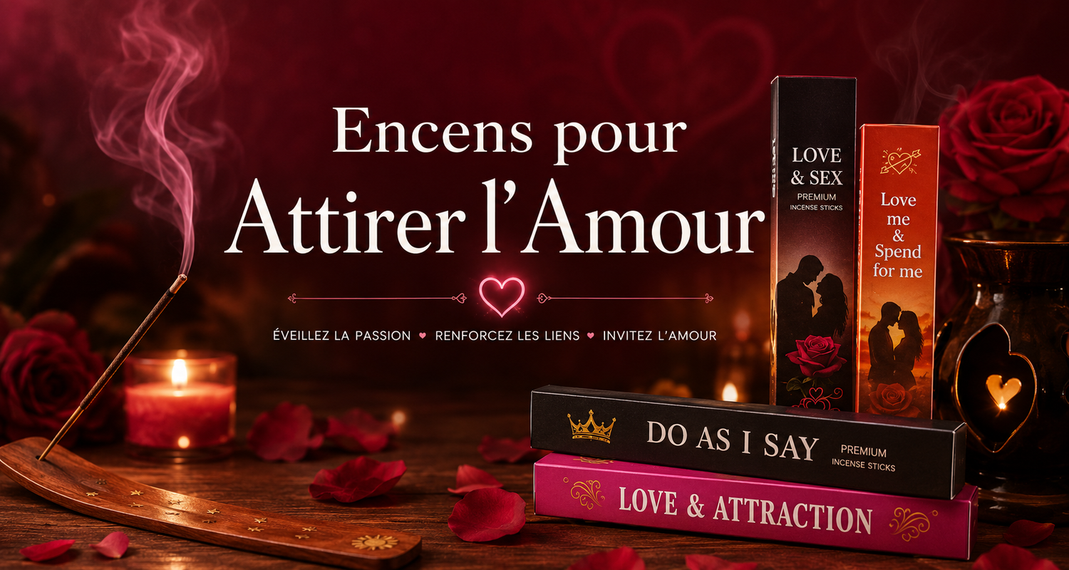 Collection d'encens pour attirer l'amour