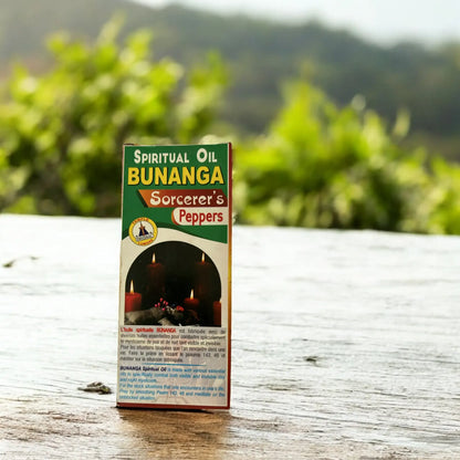 Etiquette de l'huile spirituelle Bunanga