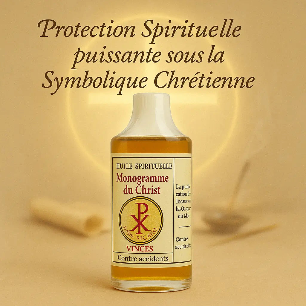Huile Spirituelle Monogramme du Christ - Contre Accidents
