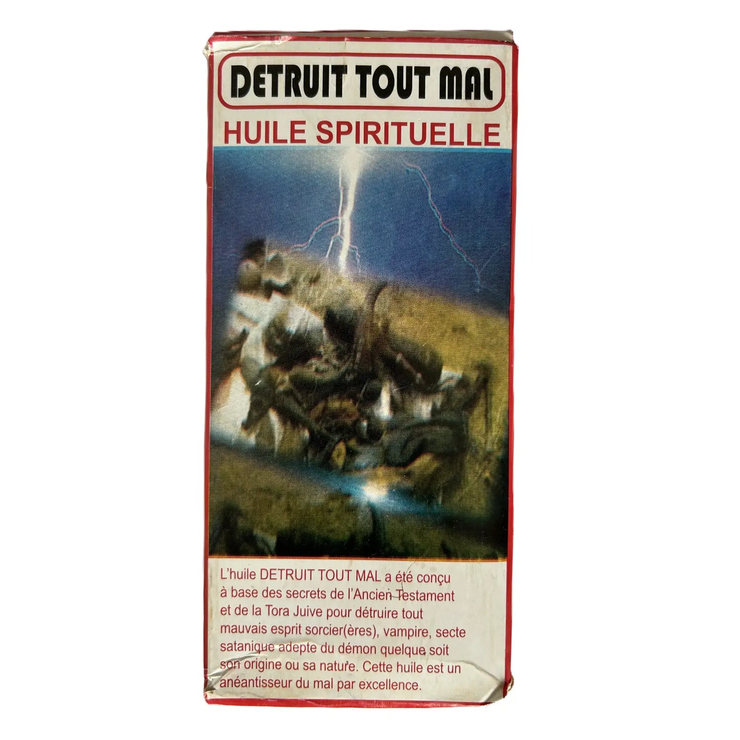 Boite de l'huile spirituelle détruit tout mal