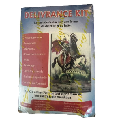 Vue arrière de la boite du kit de délivrance