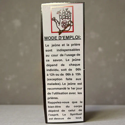 Notice du savon spirituel Solution la clé de la Victoire