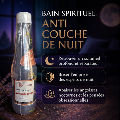 Bain spirituel anti couche de nuit près du lit pour poser une bulle de protection énergétique avant de dormir