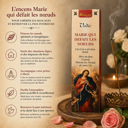 Encens Marie qui défait les nœuds pour libérer les blocages et retrouver la paix intérieure