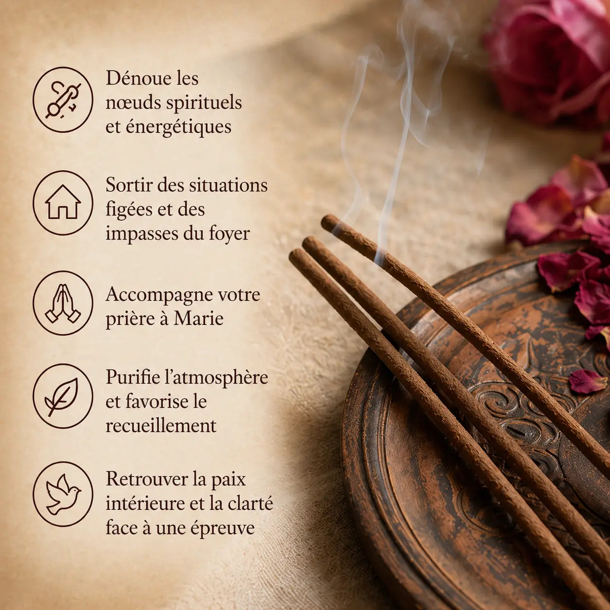 Encens Marie qui défait les nœuds pour sortir des situations figées et des impasses du foyer