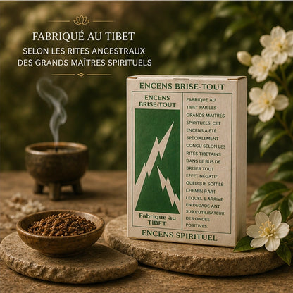 Encens spirituel Brise Tout fabriqué au Tibet selon des rites ancestraux pour dissiper le négatif et élever l’énergie.