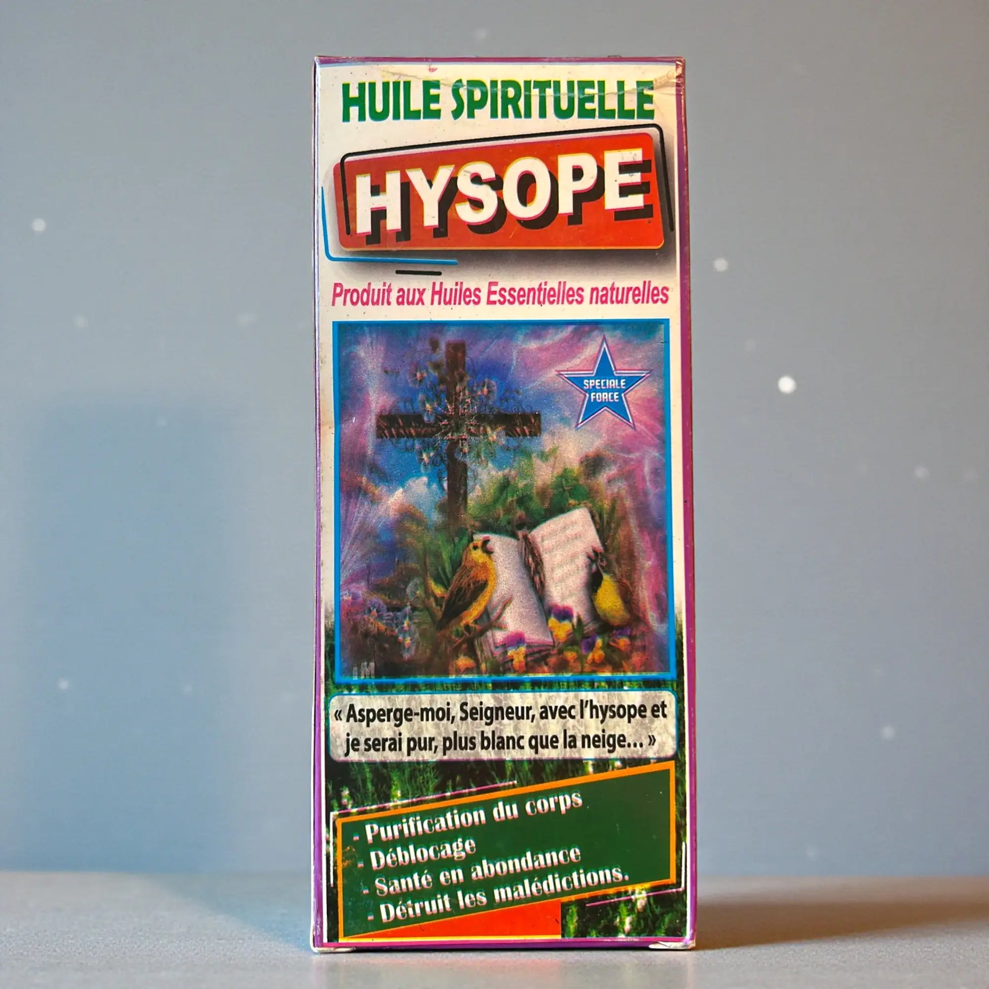 Boite de l'huile spirituelle hysope