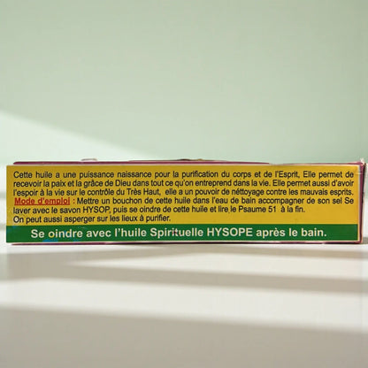 Tranche de la boite de l'huile spirituelle hysope