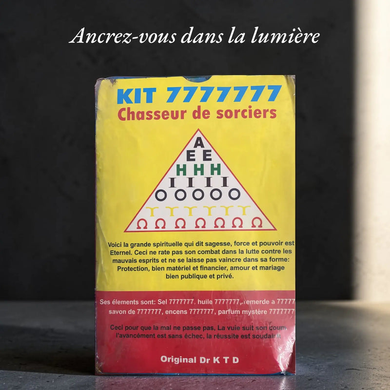 Kit 7777777 Chasseur de sorciers : rituel de désensorcellement, rupture des liens négatifs et purification du foyer