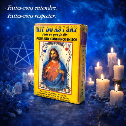 Vue de face du kit do as I say pour être entendu et respecté