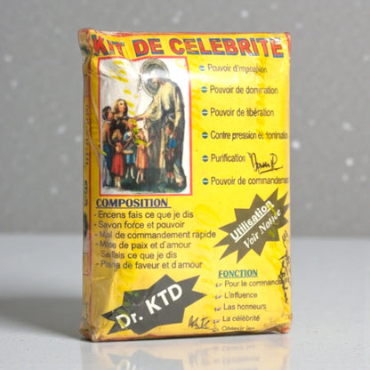 Vue arrière de la boite du kit de célébrité