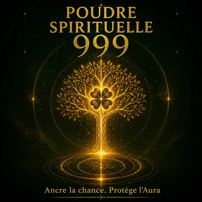 Image qui symbolise l'effet d'ancrage de la chance et de la protection de l'aura par la poudre 999