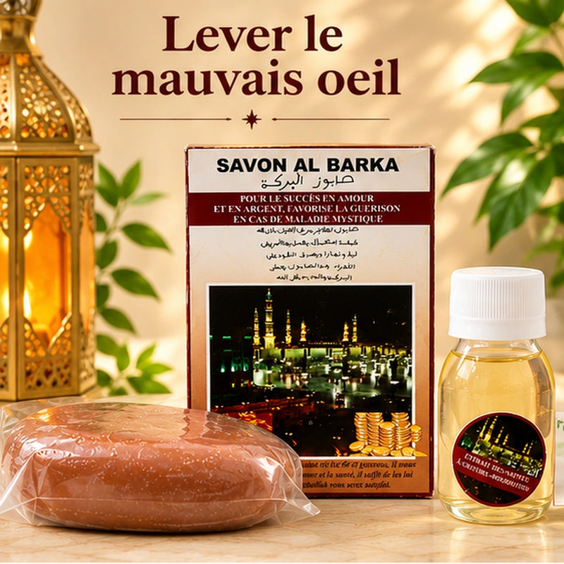 Kit Savon Al Baraka, rituel de fond contre le mauvais œil et bénédiction quotidienne