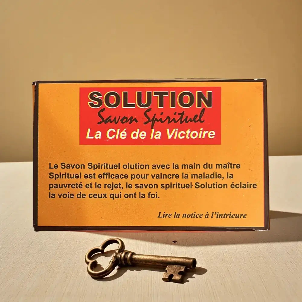 Arrière de la boite du savon solution la clef de la victoire